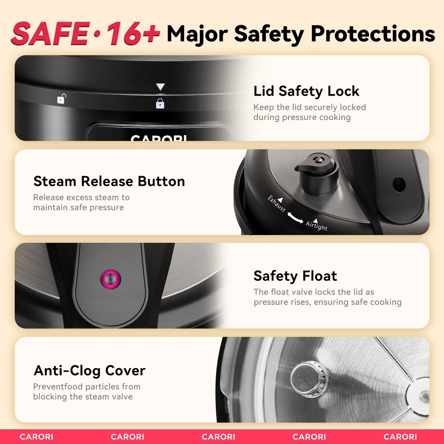 8Qt, 1200W 12-in-1 Stainless Steel Pressure Cooker