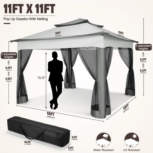 Gazebo with Mosquito Netting and Carry Bag