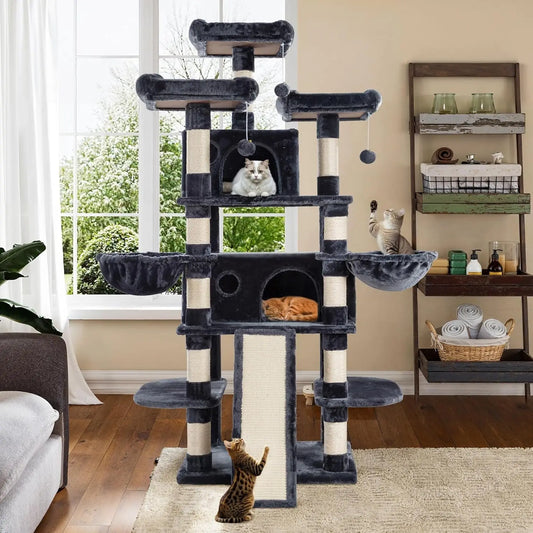 Multi-Level Large Cat Tree/Big Tower/Condo/Plush Perches