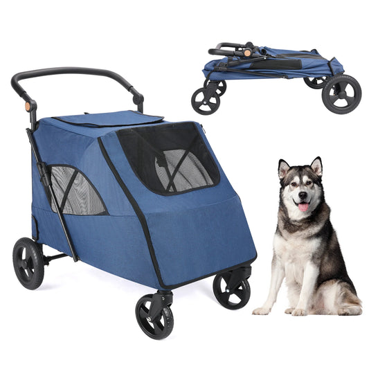 Medium/larger Pet Stroller 4-Wheel