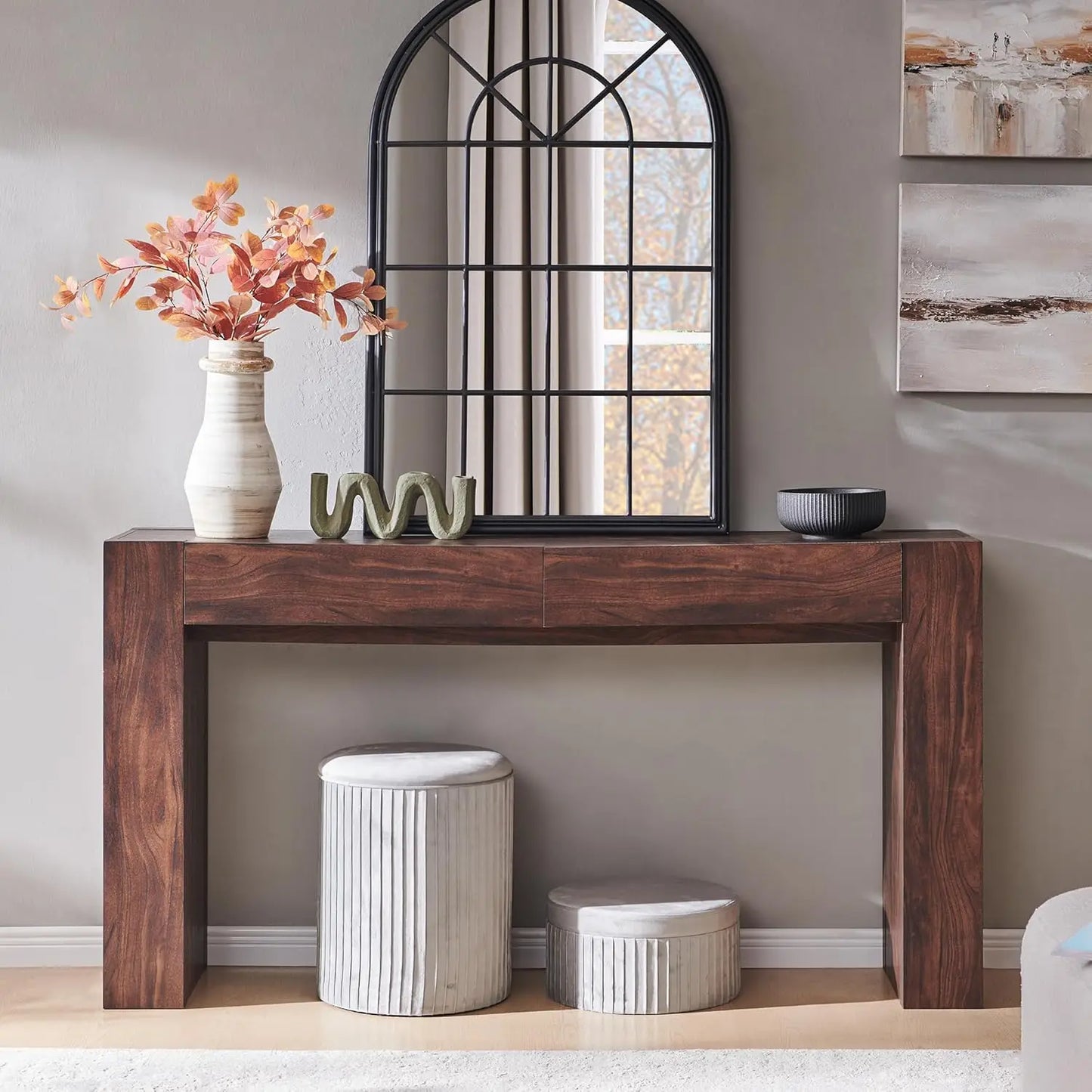 Modern Entryway Console Table with Drawers