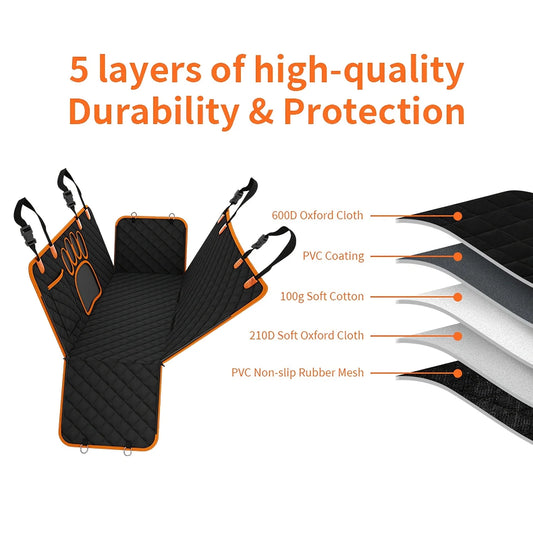 Pet Rear Car Seat Cover, Heavy Duty, Scratch Resistant, Anti Slip