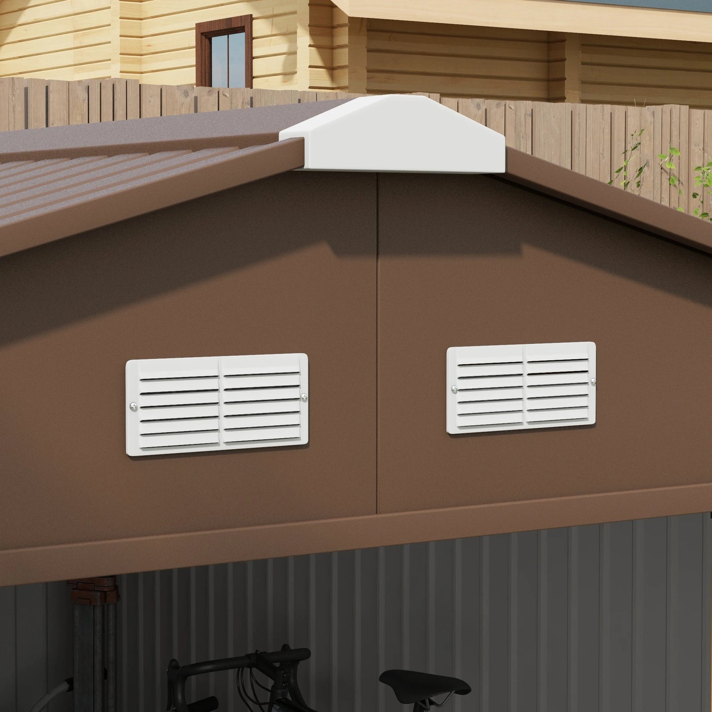 13' X 11' Steel Outdoor Utility Storage Tool Shed