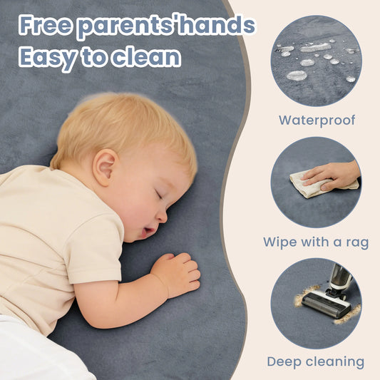 1.3 inch Thick Non-Slip Baby Play Mat for Tummy Time
