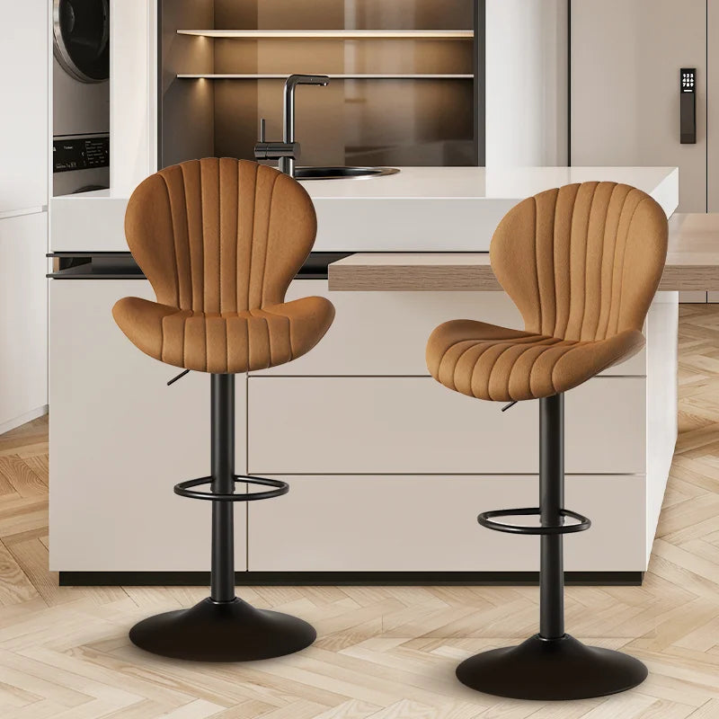 2 Piece Luxury Backrest Bar Stools