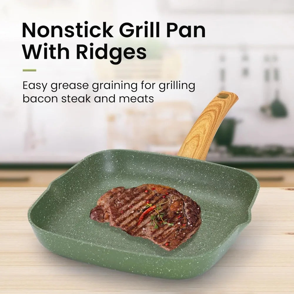 Granite Cookware Set, Induction Compatible, 30-Piece