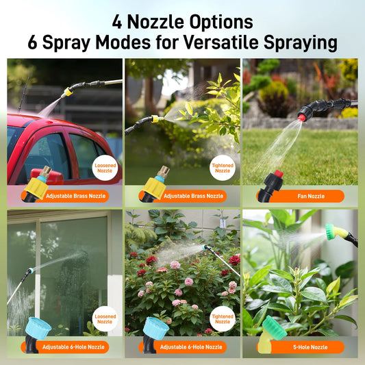 2.1 Gallon Electric Garden Sprayer w/Adjustable Shoulder Strap & 2000mAh Battery