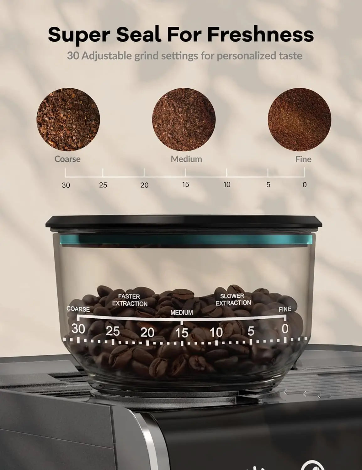 Espresso Coffee Machine with Grinder