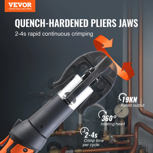 Mini 18V Electric Pro Pipe Crimping Tool for 1/2" 3/4" 1" Copper Pipes