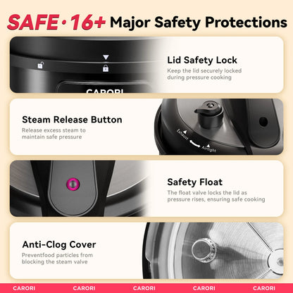 8Qt, 1200W 12-in-1 Stainless Steel Pressure Cooker