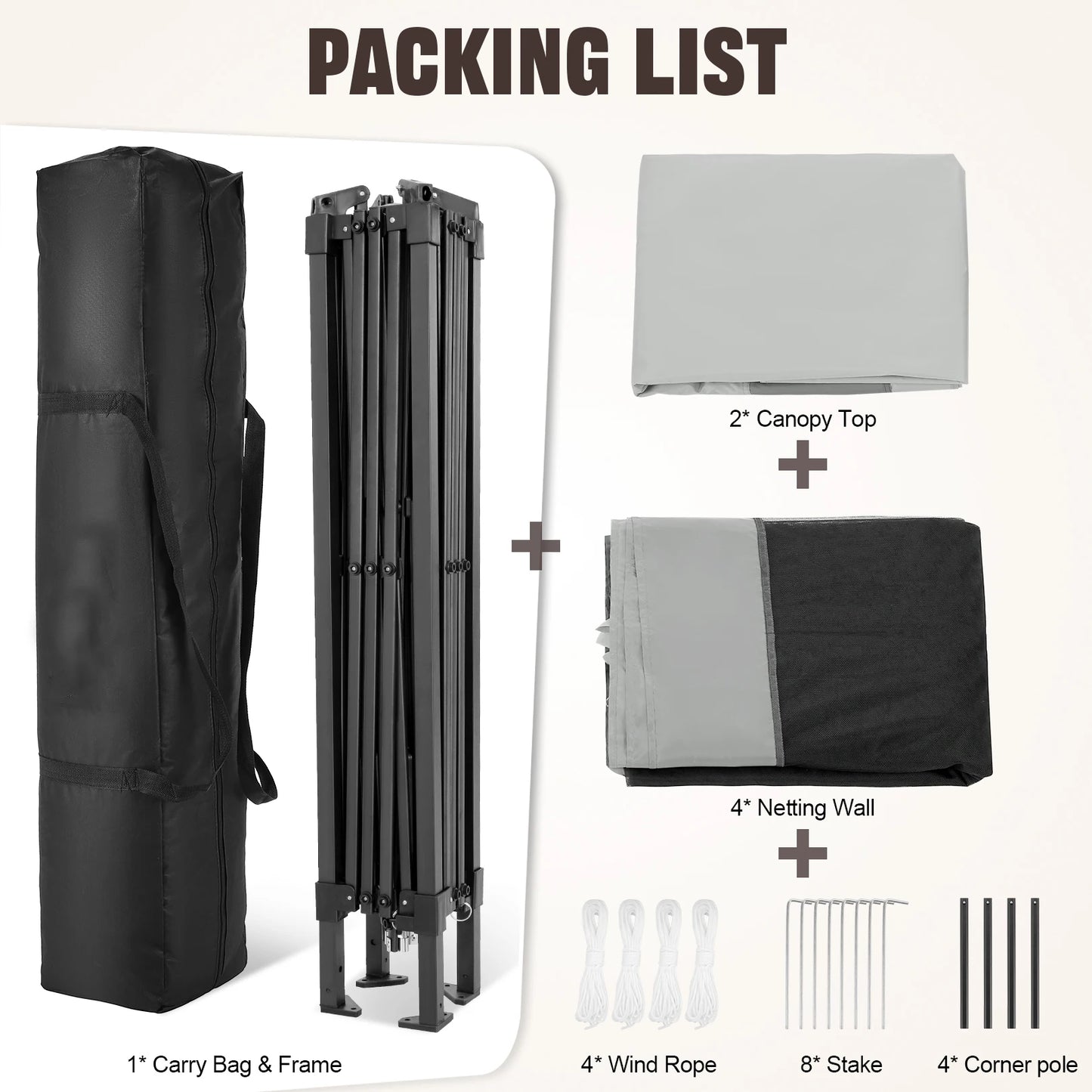 Gazebo with Mosquito Netting and Carry Bag