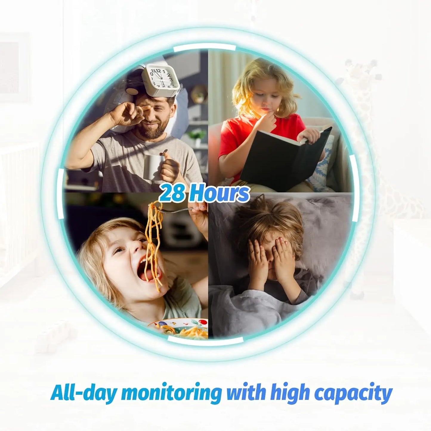 Baby Monitor w/Audio, Night Vision, 2Way Talk & 10 Lullabies