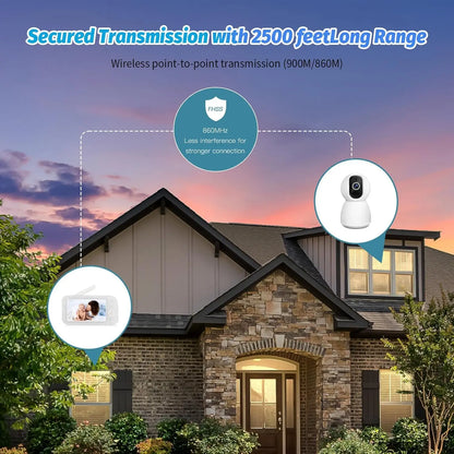 Baby Monitor w/Audio, Night Vision, 2Way Talk & 10 Lullabies