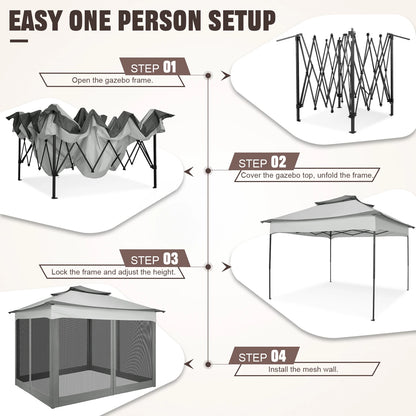 Gazebo with Mosquito Netting and Carry Bag