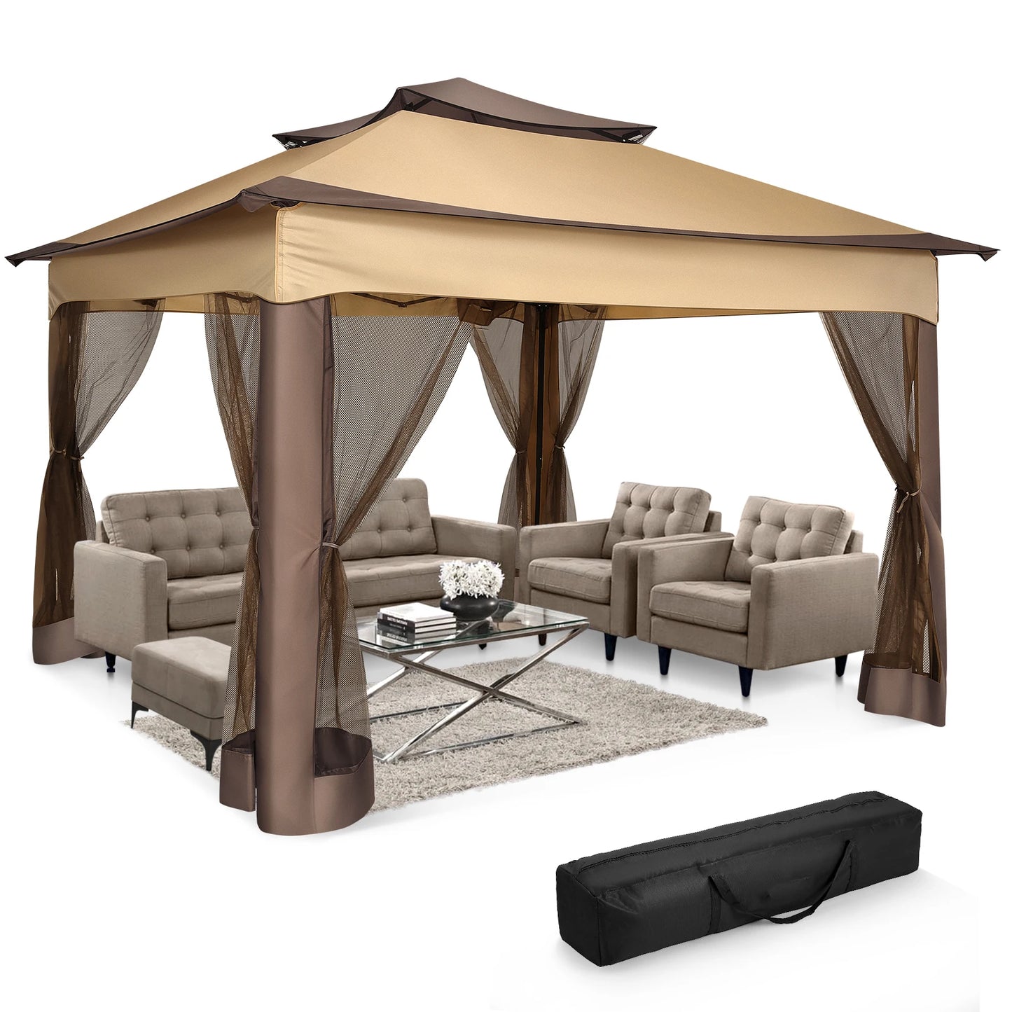 Gazebo with Mosquito Netting and Carry Bag