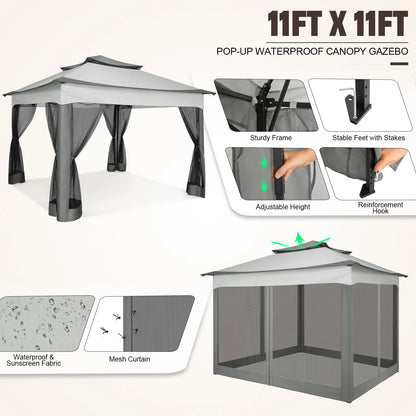 Gazebo with Mosquito Netting and Carry Bag