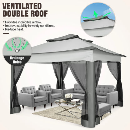 Gazebo with Mosquito Netting and Carry Bag