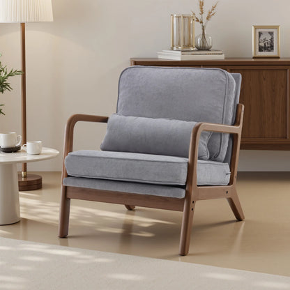 Modern Solid Wooden Frame Accent Chair