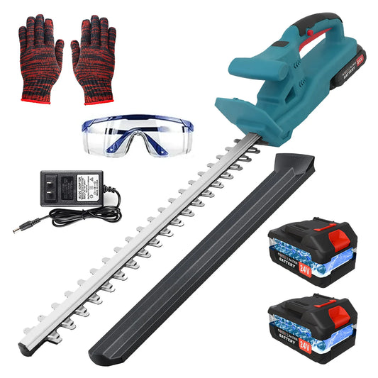 20-Inch Cordless Electric Hedge Trimmer, Double Blade, Handheld