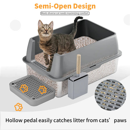 Extra Large Enclosed Stainless Steel Litter Box