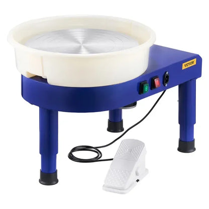 14 in Ceramic Pottery Wheel, 60-300 RPM Speed Adjustable Foot Pedal