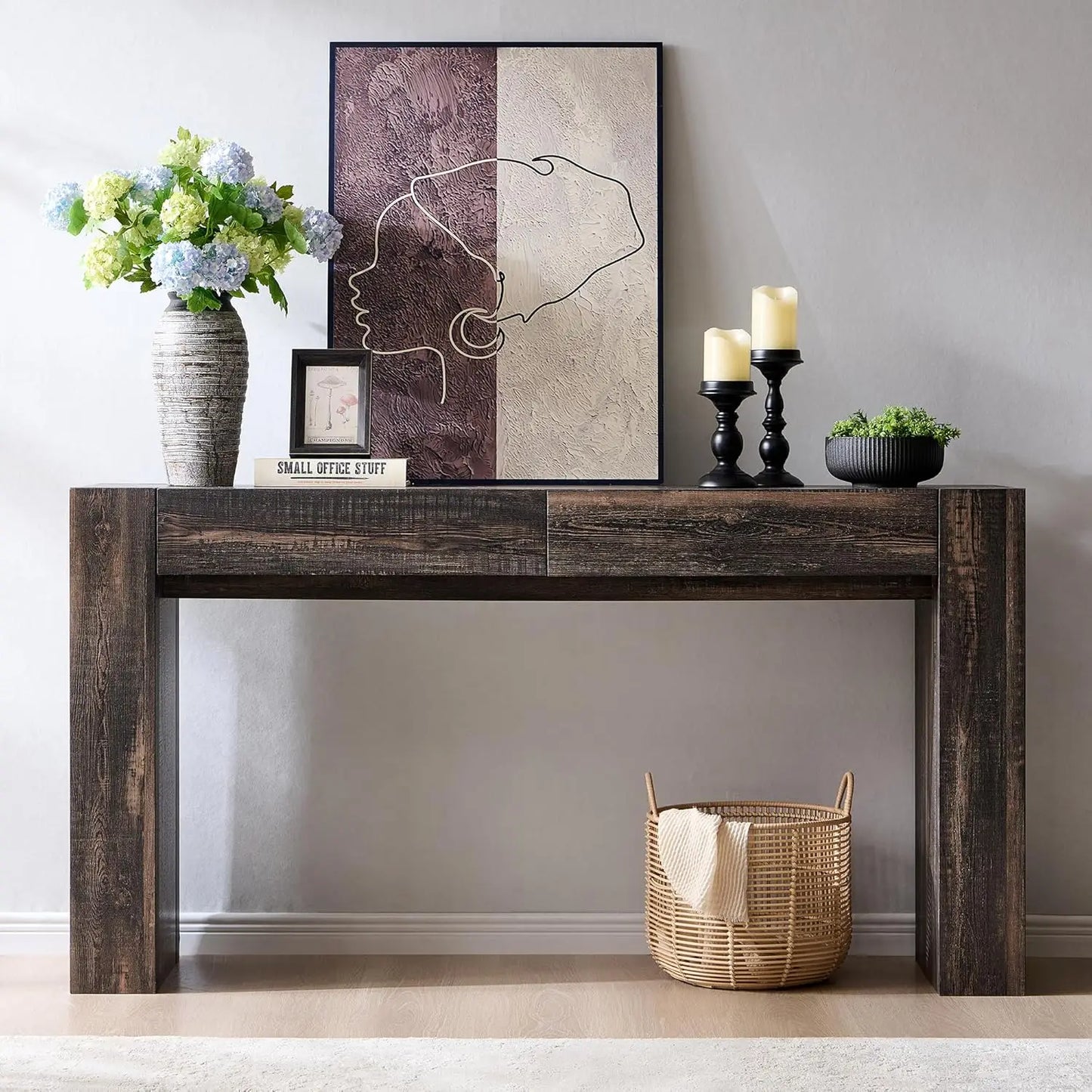 Modern Entryway Console Table with Drawers