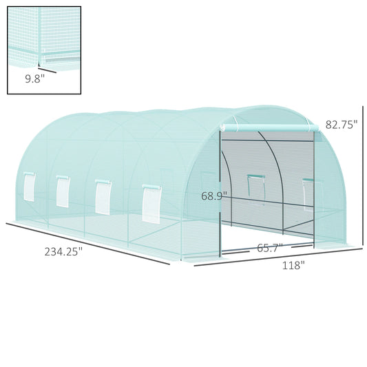 20X10X7Ft Heavy Duty Walk-In Greenhouse