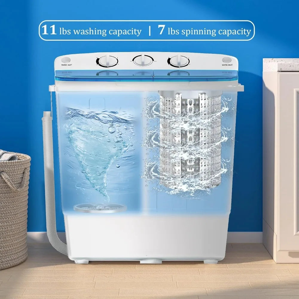 Compact Mini Washing Machine with Drying Rack