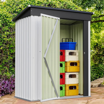 5x3 FT Metal Storage Shed w/Single Lockable Door