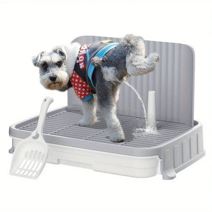 Dog Potty Tray w/Protection Wall, No Leak, Keep Paws Dry & Floors Clean