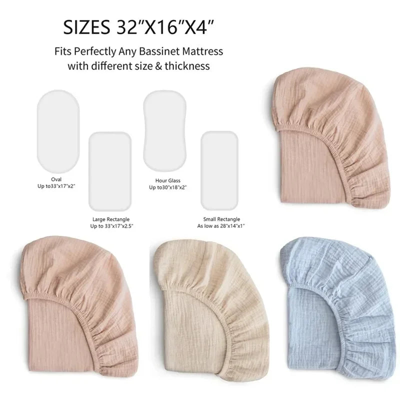 Fitted Bassinet Sheet Newborn Changing Pad Cover