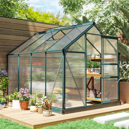 6' X 8' X 7 Aluminum Frame Walk-In Greenhouse