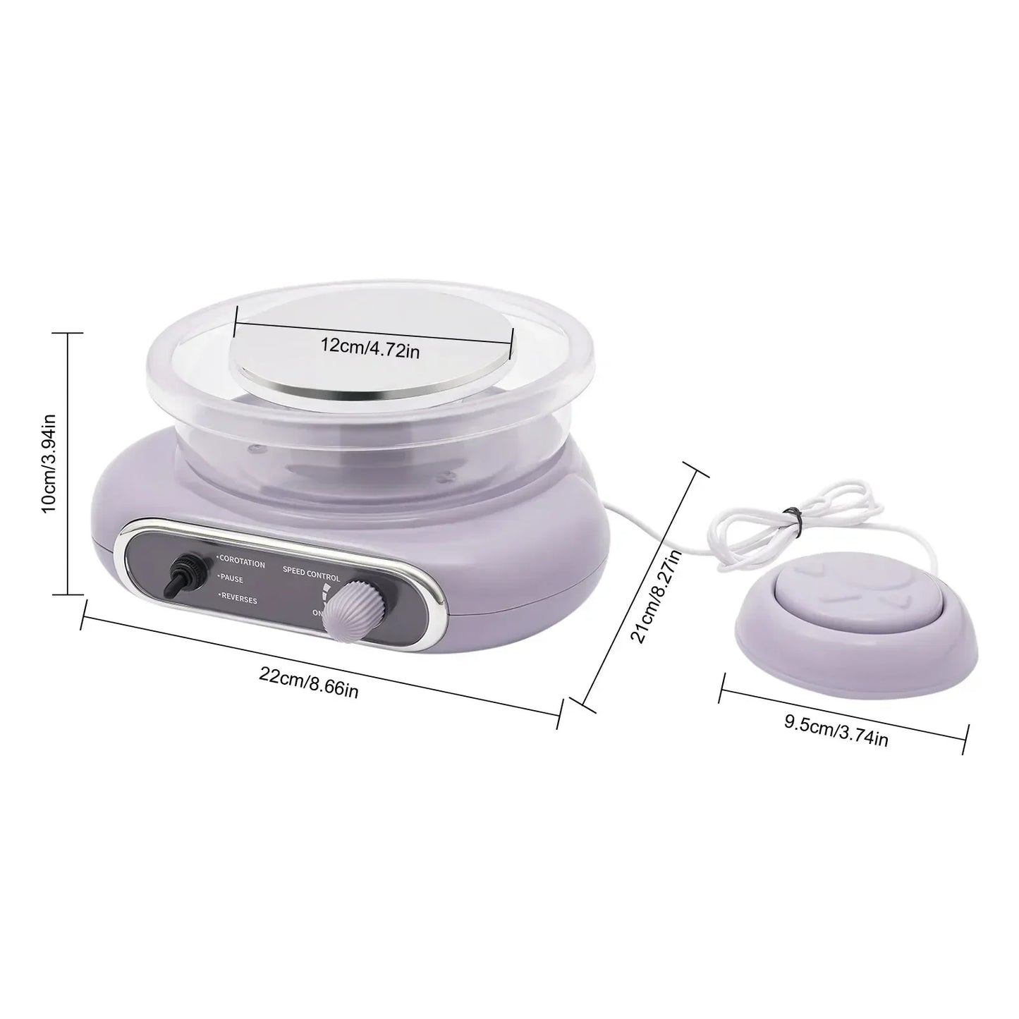Professional Electric Pottery Wheel Kit-4.7"Turntable w/8 Sculpting Tools