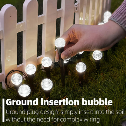 30-Piece Outdoor Solar Crystal Ball String Lights, w/8 Lighting Modes & Sensor Switch