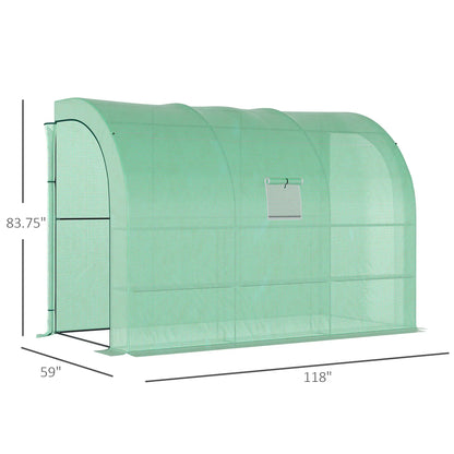 Greenhouse Backyard Nursery w/Window & Zippered Doors