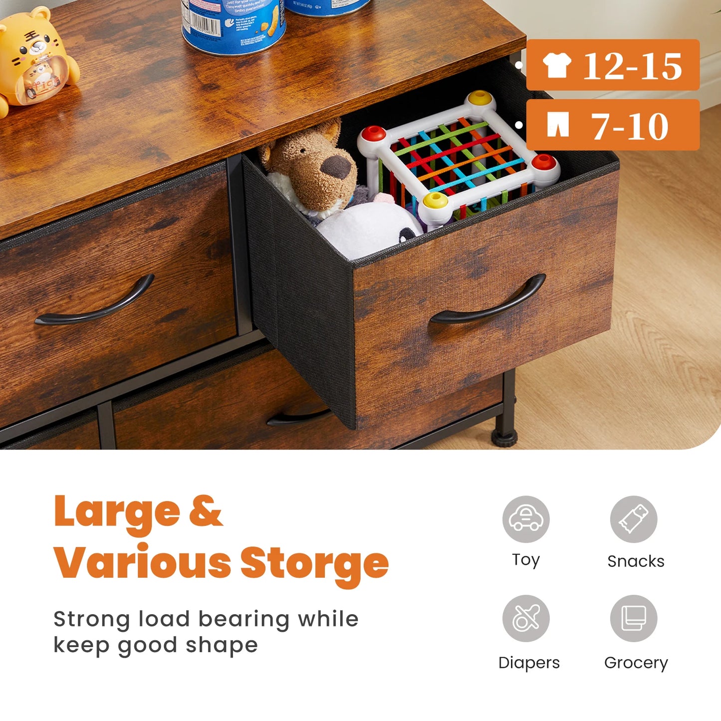 Multilayer Shoe Rack Dresser With 5 Drawers