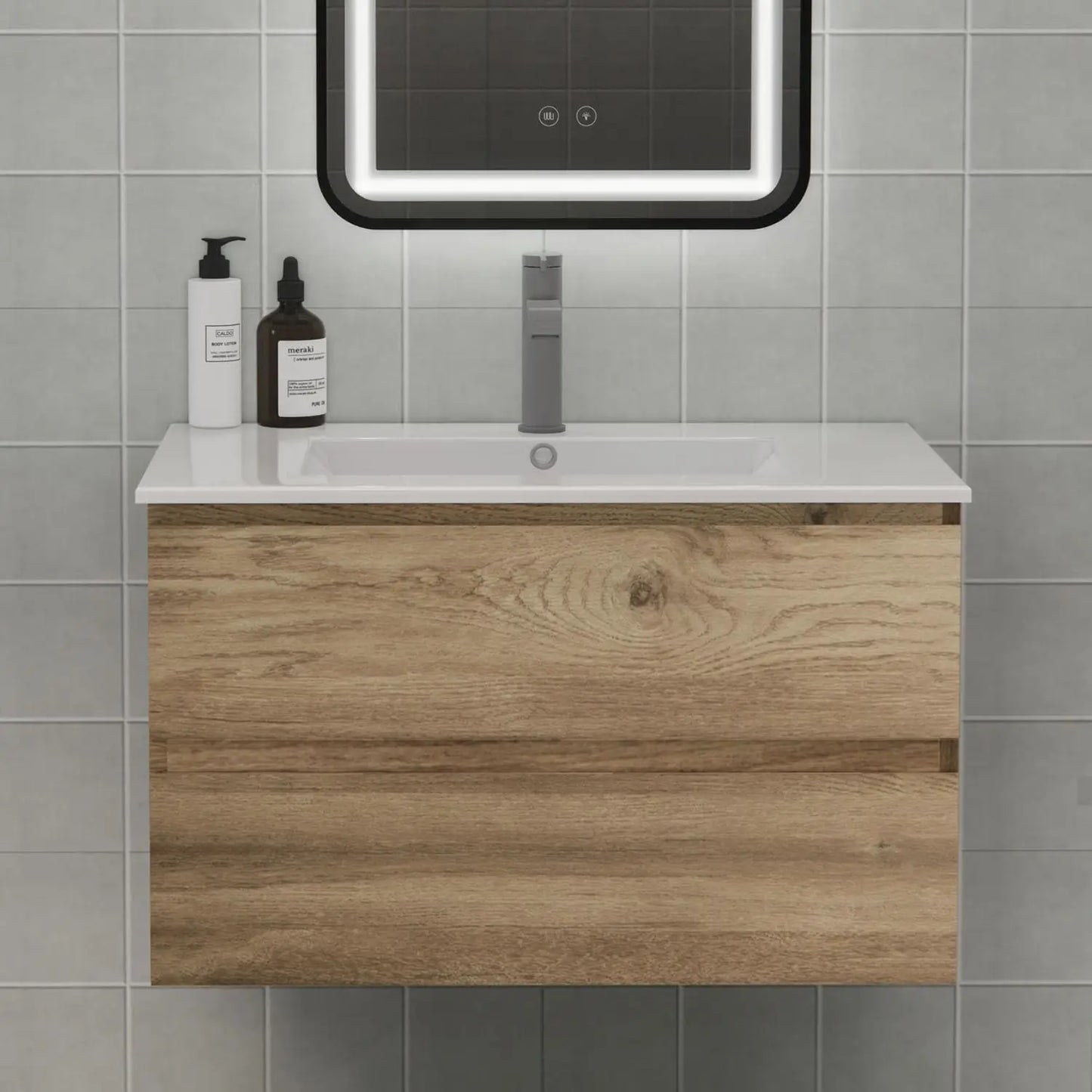 Space-Saving Floating Bathroom Vanity w/Sink