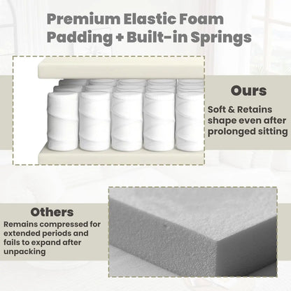 Chenille Small Curved Loveseat