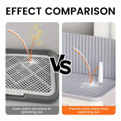 Dog Potty Tray w/Protection Wall, No Leak, Keep Paws Dry & Floors Clean