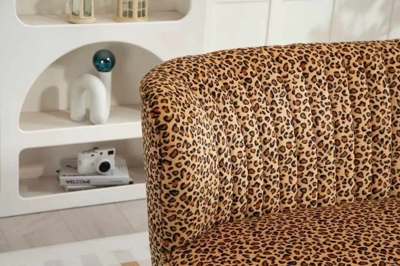 Velvet Contemporary Velvet Upholstered Love Seat