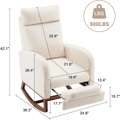 Rocking Chair with High Back, Glider