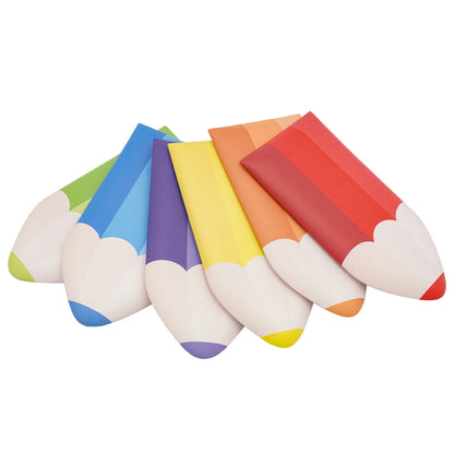 6Pcs 3D Pencil Wall Padding Soft PU Leather Sticker Self Adhesive Mat