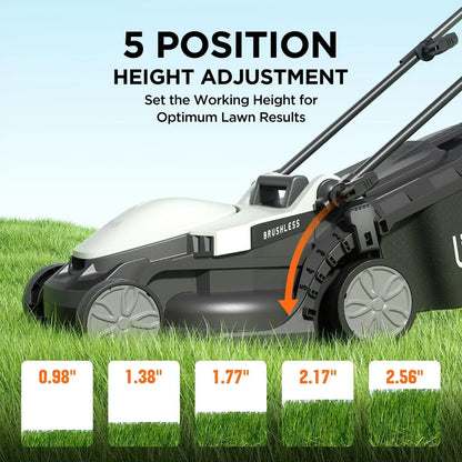 Electric Lawn Mower 13 Inch, 5 Heights Adjustment, U20 Series 20V