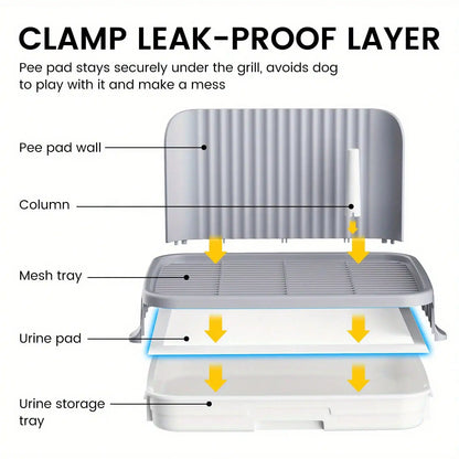 Dog Potty Tray w/Protection Wall, No Leak, Keep Paws Dry & Floors Clean