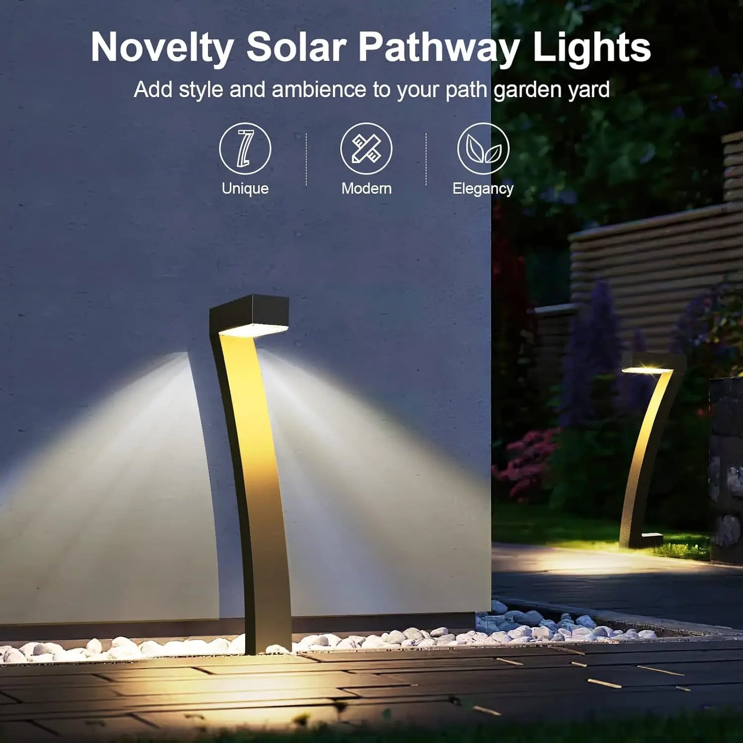Bright 12 Hrs Solar Outdoor Pathway Lights, Garden Lights