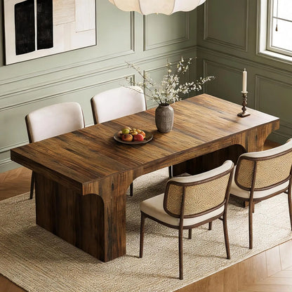 Farmhouse Modern Style Dining Table with Arch Design