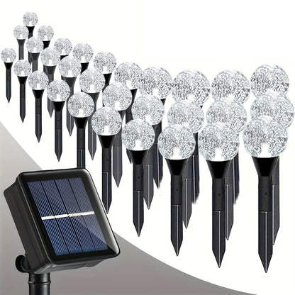 30-Piece Outdoor Solar Crystal Ball String Lights, w/8 Lighting Modes & Sensor Switch