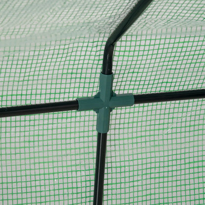 6' X 3' X 3' Portable Garden Greenhouse W/ Pe Mesh Cover & Windows, Green