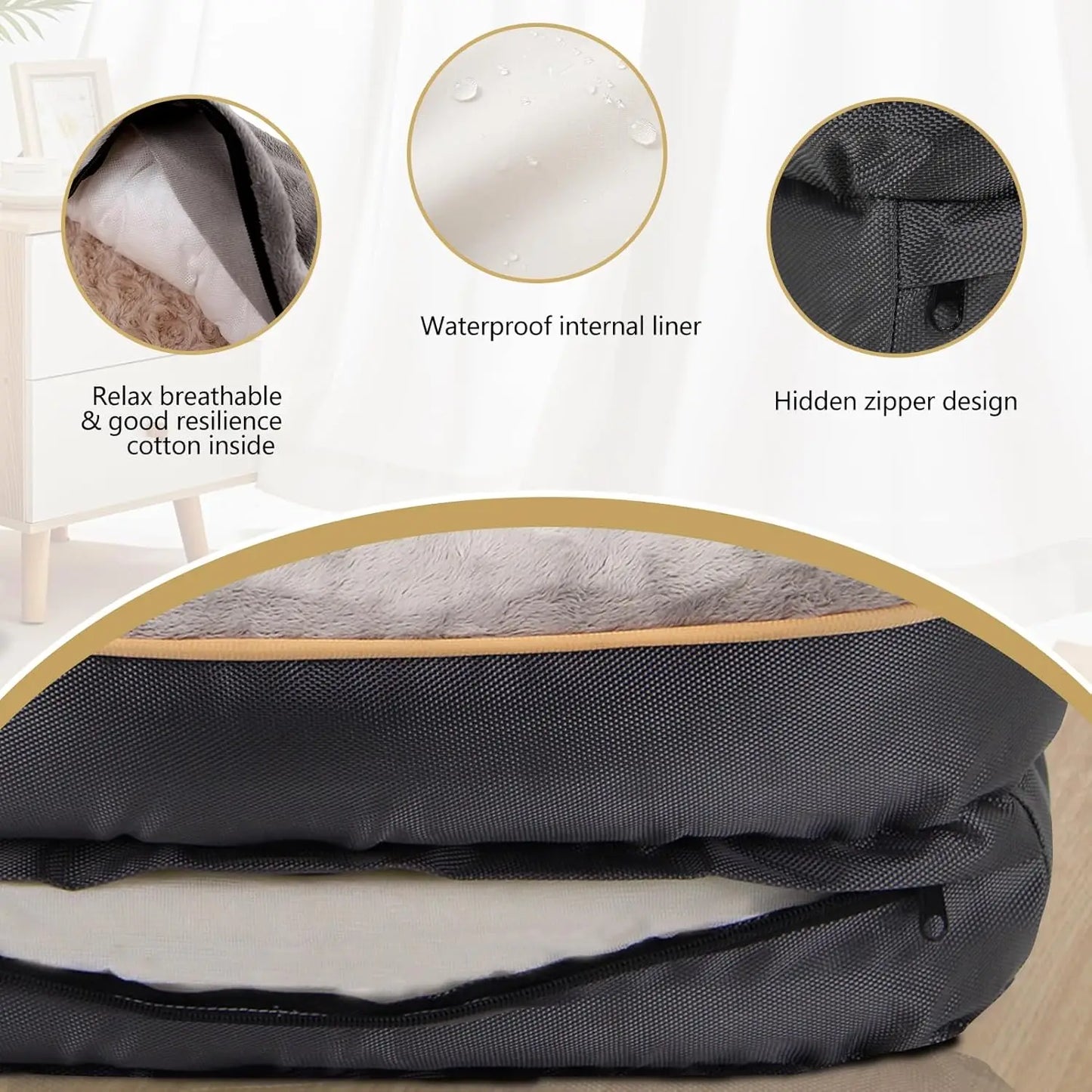 Extra Large Orthopedic Dog Bed w/Removable Washable Cover