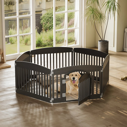 Expandable Durable Pet Fence for Medium Dogs, Indoor Outdoor, Folding